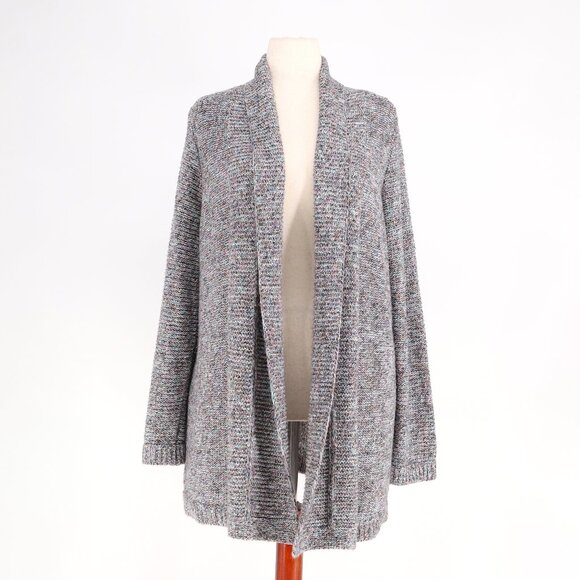 CHICO'S Marled Knit Textured Shawl Collar Cardigan Sweater Multicolor Size 3/XL - Picture 1 of 6